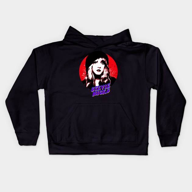 Stevie Nicks Kids Hoodie by RAINYDROP